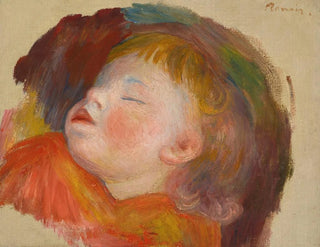 Barn som sover - Pierre-Auguste Renoir — vy av konstverket