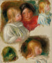 Studie av barn och ung kvinna - Pierre-Auguste Renoir — vy av konstverket