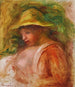 kvinna med hatt - Pierre-Auguste Renoir — vy av konstverket