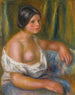 kvinna i blå - Pierre-Auguste Renoir — vy av konstverket