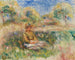 en sittande kvinna i ett landskap - Pierre-Auguste Renoir — vy av konstverket