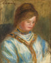 kvinna med blå blus - Pierre-Auguste Renoir — vy av konstverket