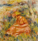 kvinna som läser i ett landskap - Pierre-Auguste Renoir — vy av konstverket