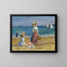 Figurer på stranden - Pierre-Auguste Renoir — inramlat konstverk på väggen
