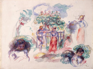 Figures sous un arbre - Pierre-Auguste Renoir — vy av konstverket