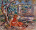 Flicka vid ett träd - Pierre-Auguste Renoir — vy av konstverket