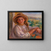 Ung kvinna på balkongen, Cagnes - Pierre-Auguste Renoir — inramlat konstverk på väggen