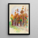 Bosquet d'arbres - Pierre-Auguste Renoir — inramlat konstverk på väggen