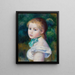 ung flickas huvud Tête de jeune fille - Pierre-Auguste Renoir — inramlat konstverk på väggen