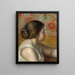 Tête de jeune fille - Pierre-Auguste Renoir — inramlat konstverk på väggen