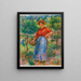 Ung flicka i korgen - Pierre-Auguste Renoir — inramlat konstverk på väggen