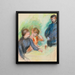 La Conversation - Pierre-Auguste Renoir — inramlat konstverk på väggen