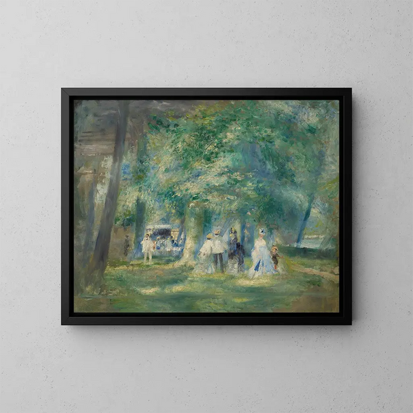 La fête de Saint-Cloud - Pierre-Auguste Renoir — inramlat konstverk på väggen