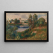 Landskapsbild vid Vétheuil - Pierre-Auguste Renoir — inramlat konstverk på väggen