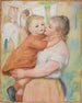 La blanchisseuse et son enfant Aline et Pierre - Pierre-Auguste Renoir — vy av konstverket