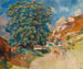 Le Grand Arbre au Bord de la Route - Pierre-Auguste Renoir — vy av konstverket