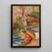 Les Laveuses - Pierre-Auguste Renoir — inramlat konstverk på väggen