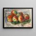 Les Pêches - Pierre-Auguste Renoir — inramlat konstverk på väggen