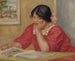 Lontine läsande - Pierre-Auguste Renoir — vy av konstverket