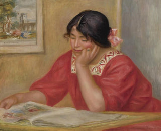 Lontine läsande - Pierre-Auguste Renoir — vy av konstverket