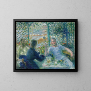Frukost på restaurang Fournaise - Pierre-Auguste Renoir — inramlat konstverk på väggen