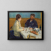 Frukost i solen - Pierre-Auguste Renoir — inramlat konstverk på väggen