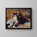 Madame Georges Charpentier, Marguerite-Louise Lemonnier och hennes barn Georgette-Berthe och Paul-Émile-Charles - Pierre-Auguste Renoir — inramlat konstverk på väggen