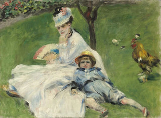 Madame Monet et son fils - Pierre-Auguste Renoir — vy av konstverket