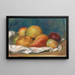 naturtavla med äpplen och päron - Pierre-Auguste Renoir — inramlat konstverk på väggen