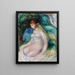 Pas sittande - Pierre-Auguste Renoir — inramlat konstverk på väggen