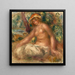 Nu sittande - Pierre-Auguste Renoir — inramlat konstverk på väggen