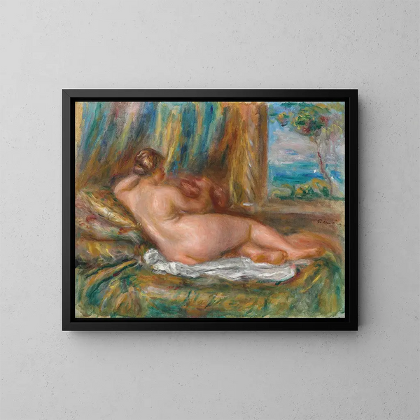 Odalisque liggande - Pierre-Auguste Renoir — inramlat konstverk på väggen