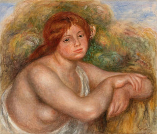 Studie av nakenhet, kvinnobyst - Pierre-Auguste Renoir — vy av konstverket
