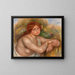 Studie av nakenhet, kvinnobyst - Pierre-Auguste Renoir — inramlat konstverk på väggen