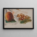 Fiske och druvor - Pierre-Auguste Renoir — inramlat konstverk på väggen