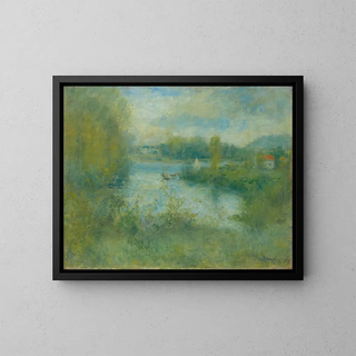 Petit bras de la Seine à Argenteuil - Pierre-Auguste Renoir — inramlat konstverk på väggen
