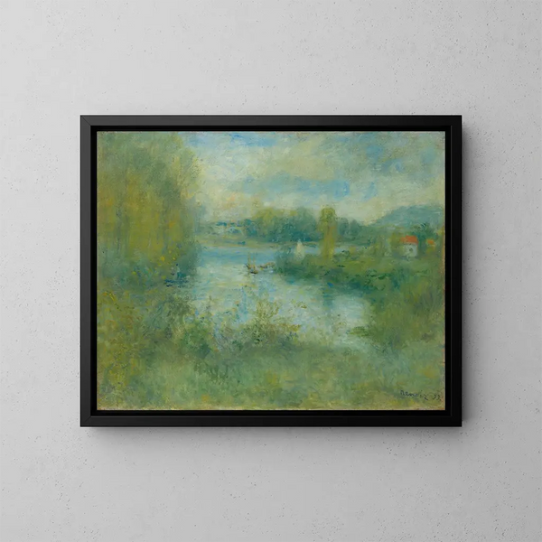 Petit bras de la Seine à Argenteuil - Pierre-Auguste Renoir — inramlat konstverk på väggen