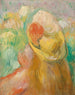 liten flicka med gul hatt - Pierre-Auguste Renoir — vy av konstverket