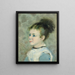 Portrait de Jeanne Sisley - Pierre-Auguste Renoir — inramlat konstverk på väggen