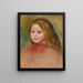 Porträtt av ung flicka - Pierre-Auguste Renoir — inramlat konstverk på väggen
