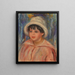 porträtt av Claude Renoir, son till Pierre Renoir - Pierre-Auguste Renoir — inramlat konstverk på väggen