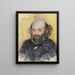 Portrait de Cézanne - Pierre-Auguste Renoir — inramlat konstverk på väggen