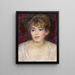 Portrait de Jeanne Samary - Pierre-Auguste Renoir — inramlat konstverk på väggen