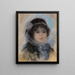Porträtt av kvinna - Pierre-Auguste Renoir — inramlat konstverk på väggen