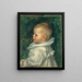 Portrait de Claude Renoir - Pierre-Auguste Renoir — inramlat konstverk på väggen