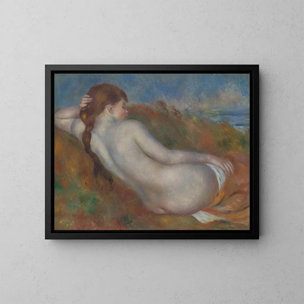 Nu liggande - Pierre-Auguste Renoir — inramlat konstverk på väggen