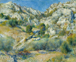 Rochers à l'Estaque - Pierre-Auguste Renoir — vy av konstverket