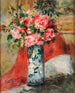 med rosor och pioner i en vas - Pierre-Auguste Renoir — vy av konstverket
