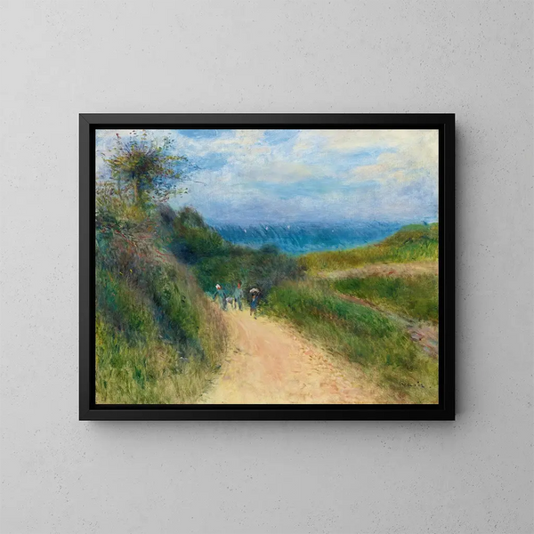 Route de Berneval - Pierre-Auguste Renoir — inramlat konstverk på väggen