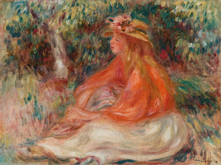 en sittande kvinna - Pierre-Auguste Renoir — vy av konstverket
